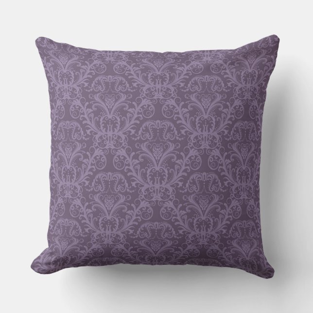 Luxury Purple Wallpaper Throw Pillow (Front)