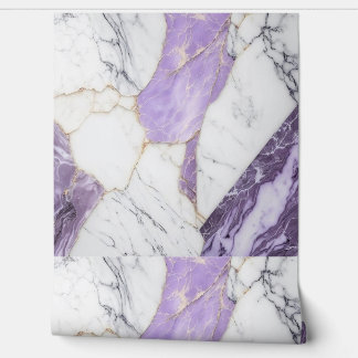 Luxury Purple & White Marble Wallpaper