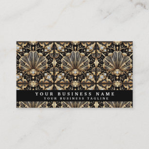 Luxury QR Code Art Deco Business Cards