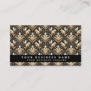 Luxury QR Code Art Deco Business Cards