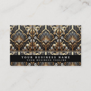 Luxury QR Code Art Deco Business Cards