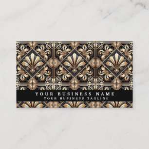 Luxury QR Code Art Deco Business Cards