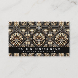 Luxury QR Code Art Deco Business Cards
