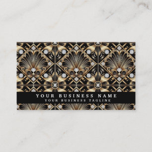 Luxury QR Code Art Deco Business Cards