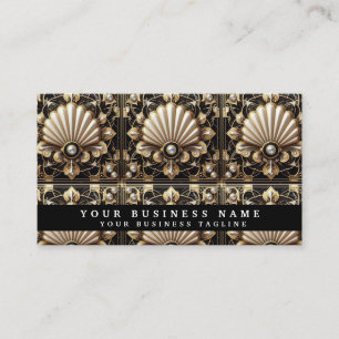 Luxury QR Code Art Deco Business Cards
