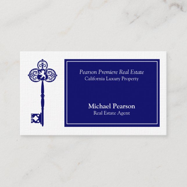 Luxury Real Estate Agent Business Card Template (Front)