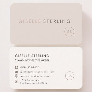 Luxury Real Estate Agent Feminine Professional  Business Card