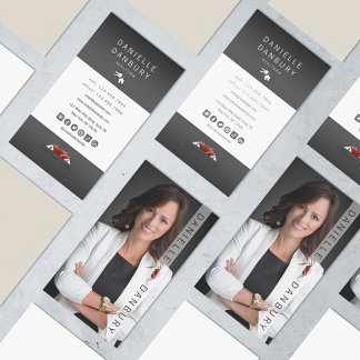 Luxury Real Estate Agent Photo Design Business Card