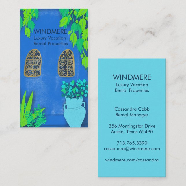 Luxury Real Estate Agent Realtor Property Manager  Business Card (Front/Back)