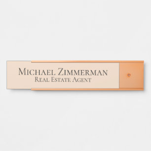 Luxury Realtor Real Estate Agent Office Door Sign