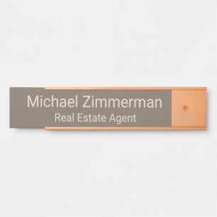 Luxury Realtor Real Estate Agent Office Door Sign