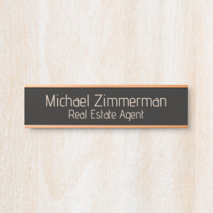 Luxury Realtor Real Estate Agent Office Door Sign