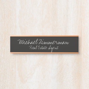 Luxury Realtor Real Estate Agent Office Door Sign