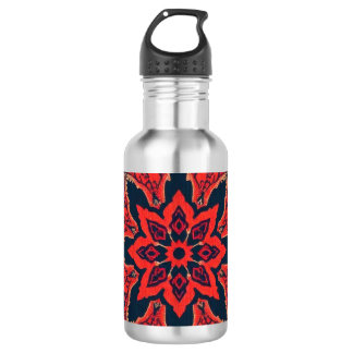 Luxury Red Blue Ornate Persian Medallion Pattern 532 Ml Water Bottle