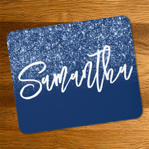 Luxury Red Glitter Ombre Personalized Mouse Pad