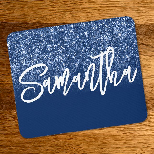Luxury Red Glitter Ombre Personalized Mouse Pad (Creator Uploaded)
