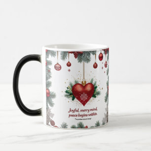 Luxury Red Heart Christmas Colour Morphing Mug