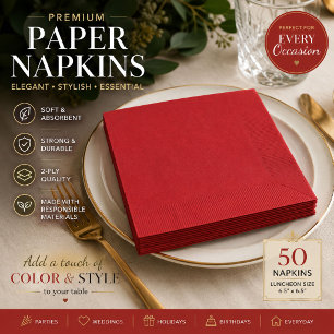 Luxury Red Party Napkins for Celebrations