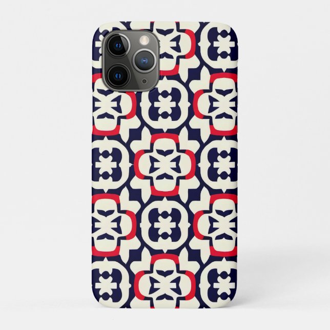 Luxury Red White and Blue Case-Mate iPhone Case (Back)