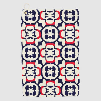 Luxury Red White and Blue Golf Towel