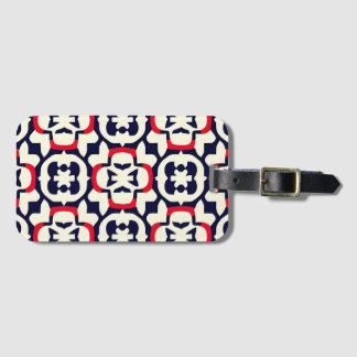 Luxury Red White and Blue Luggage Tag