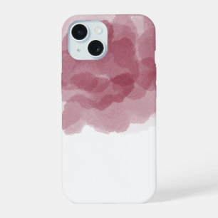 Luxury Red Wine Magic Rose Watercolor Abstract Art iPhone 15 Case