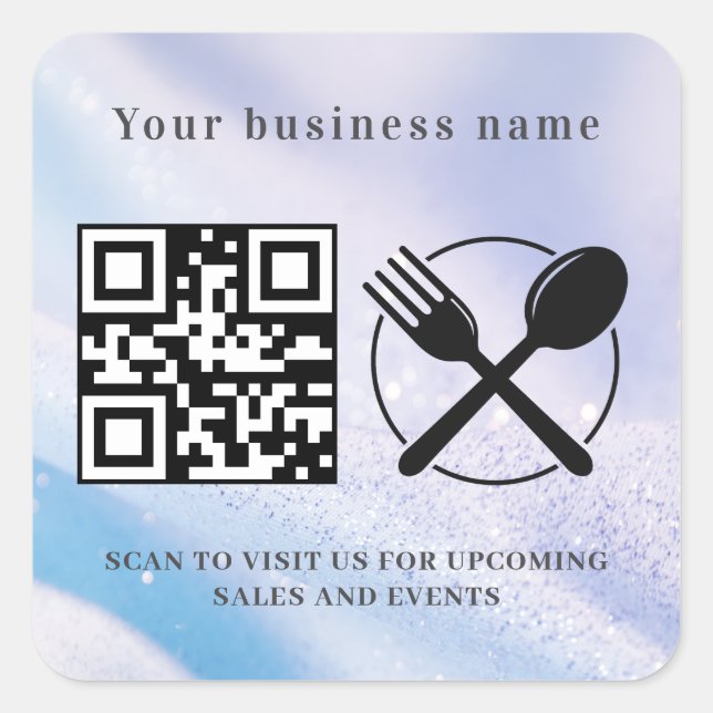 Luxury Restaurant Logo Sticker  (Front)