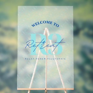 Luxury Retreat Corporate Event Frosted Welcome Acrylic Sign