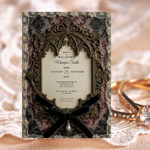 Luxury Rococo Victorian Lace Vintage Bridal Shower Invitation