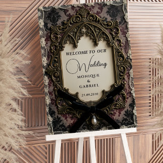 Luxury Rococo Victorian Lace Wedding Sign