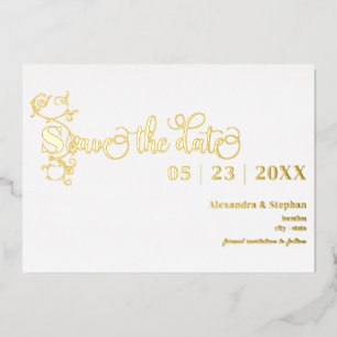 Luxury Romantic Flourish Wedding Save The Date