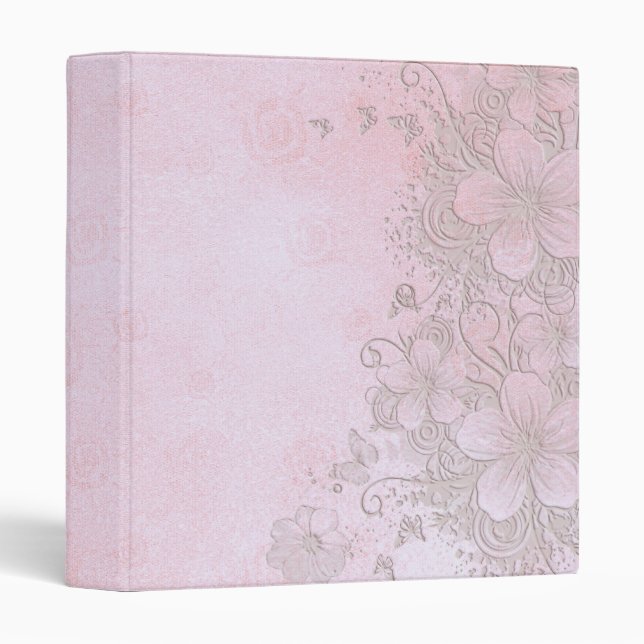 Luxury Romantic Pink Spring Binder (Front/Spine)
