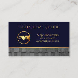 Luxury Roofing Roof Shingles Construction Business Card