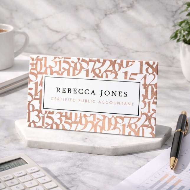Luxury Rose Gold CPA Minimal Business Card (Creator Uploaded)
