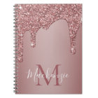 Luxury Rose Gold Dripping Glitter Monogram Recipe