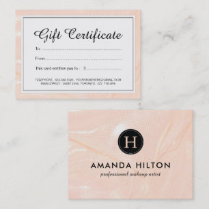 Luxury Rose Gold Gift Certificate
