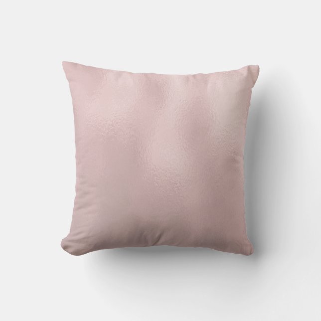 Luxury Rose gold Glass Texture design Throw Pillow (Front)