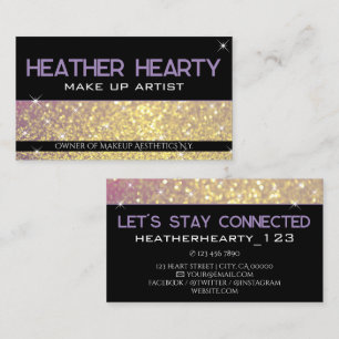Luxury Rose Gold Lilac Lavender Glitter Glamour  Business Card