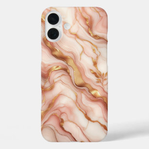 Luxury Rose Gold & Soft Pink Marble Case - Elegant