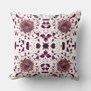 Luxury Rose Petal Confetti Explosion Romantic Throw Pillow