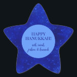 Luxury Royal Blue Foil Hanukkah Personalized Star Sticker<br><div class="desc">These fabulous gift tags would look great on all your Hanukkah gifts.  They are so festive in a star shape.  They'll look so cute on your gifts.</div>