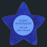 Luxury Royal Blue Foil Hanukkah Personalized Star Sticker<br><div class="desc">These fabulous gift tags would look great on all your Hanukkah gifts.  They are so festive in a star shape.  They'll look so cute on your gifts.</div>