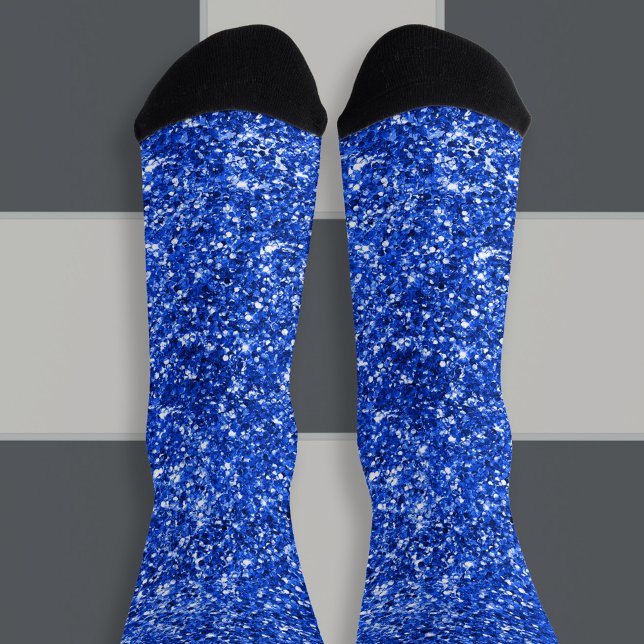 Luxury Royal Blue Glitter Socks (Royal Blue Glitter Socks)