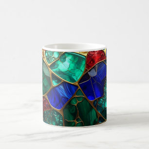 Luxury Royal Stained Glass & Gold Mosaic mug