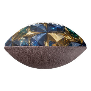 Luxury Ruby Blue Gold Marble Geometric Football