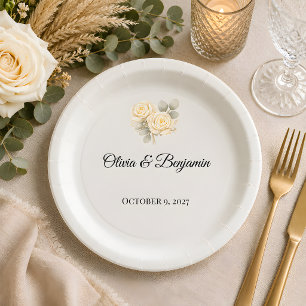 Luxury Rustic Wedding Paper Plate