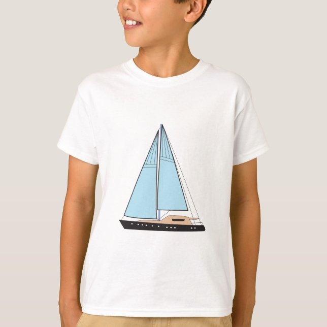 Luxury Sailing Yacht Boat T-Shirt (Front)