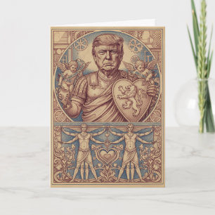 Luxury Sanguine Trump Valentine Greeting Holiday Card