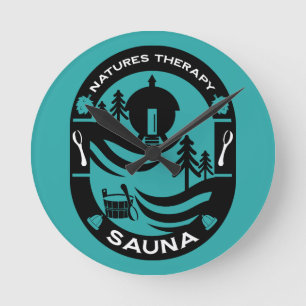 luxury Sauna Gift Round Clock