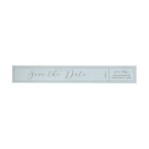 Luxury Save the Date Script Return Address Wrap Around Label